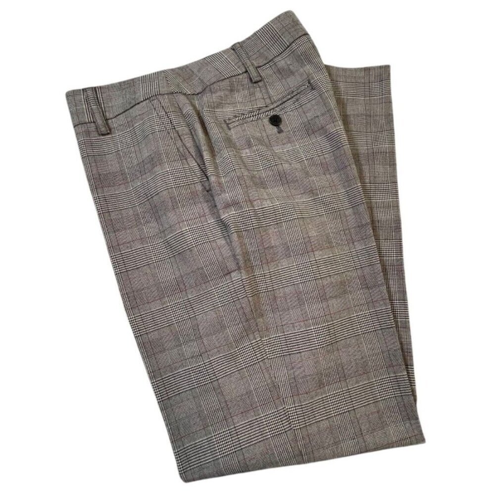 Liz Claiborne Sloane Windowpane Straight Leg Dress Pants 10R